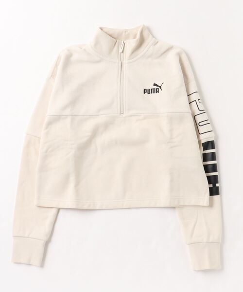 PUMA（プーマ）の「プーマ PUMA PUMA POWER ウィンタライズド ハイネック クル_フリースハイネックハーフジップスウェット（スウェット・レディース・ブラック/オフホワイト・M/S/XL/L）」の2枚目の写真