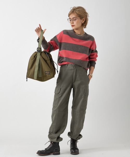 PENDLETON（ペンドルトン）の「PENDLETON× MARIE INABA コラボ DRAW 2WAY BAG（ハンドバッグ・レディース・オリーブ/ブラック/オフホワイト・F）」の13枚目の写真