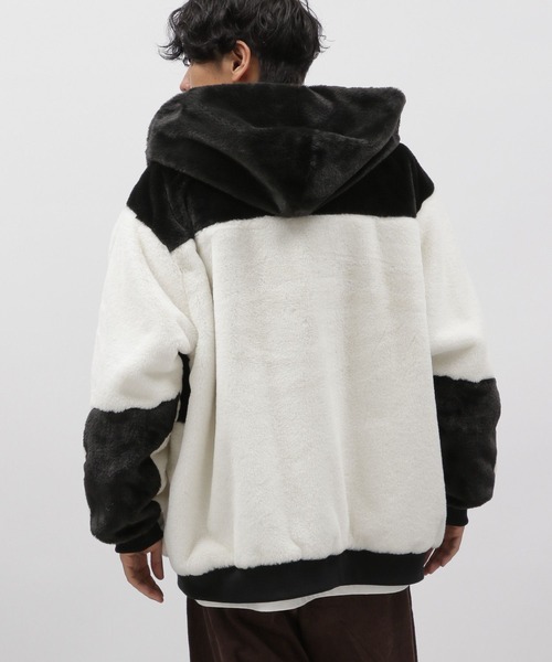 LAKOLE（ラコレ）の「スムースファーフードブルゾン / 967928（ブルゾン・メンズ・ホワイト/セージグリーン/グレー・X-LARGE/LARGE/MEDIUM）」の6枚目の写真