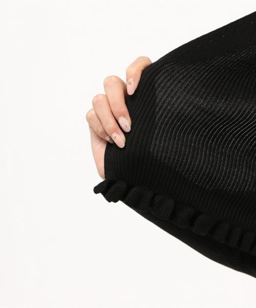 TOCCA シルク100 裾フリルボレロカーディガン 　ブラック　xs TOCCA（トッカ）の「FRILL RIB BOLERO ボレロ（カーディガン