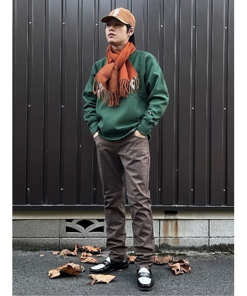 Right-on(ライトオン)の「ダブルフェイスマフラー(マフラー・メンズ・オレンジ/ネイビー/ブラック/グレー・フリー)」の20枚目の写真
