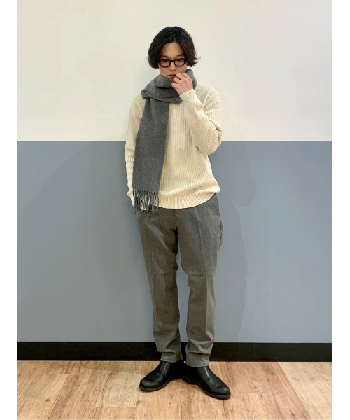 Right-on(ライトオン)の「ダブルフェイスマフラー(マフラー・メンズ・オレンジ/ネイビー/ブラック/グレー・フリー)」の15枚目の写真