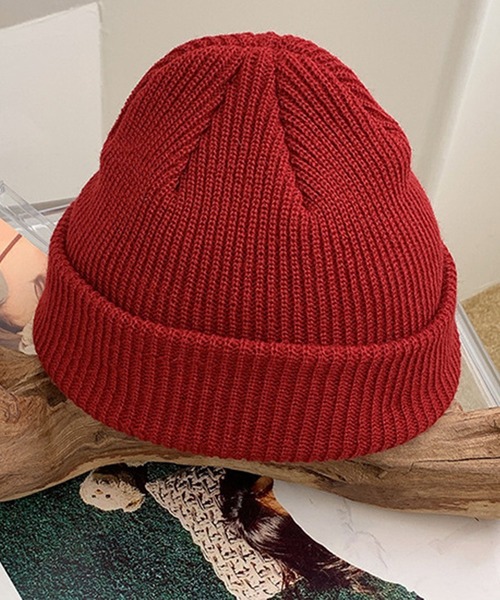 DAY CLOSET（デイ クローゼット）の「【non-no1.2月合併号掲載】レディース リブカラーカジュアルニットキャップ（ニットキャップ/ビーニー・レディース・イエロー/グリーン/オフホワイト/ブラウン/レッド/ブラック/オレンジ/グレー/ブルー・ONE SIZE）」の8枚目の写真