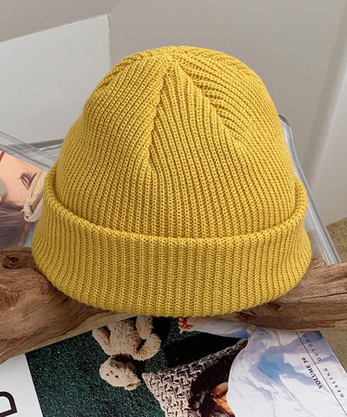 DAY CLOSET（デイ クローゼット）の「【non-no1.2月合併号掲載】レディース リブカラーカジュアルニットキャップ（ニットキャップ/ビーニー・レディース・イエロー/グリーン/オフホワイト/ブラウン/レッド/ブラック/オレンジ/グレー/ブルー・ONE SIZE）」の7枚目の写真