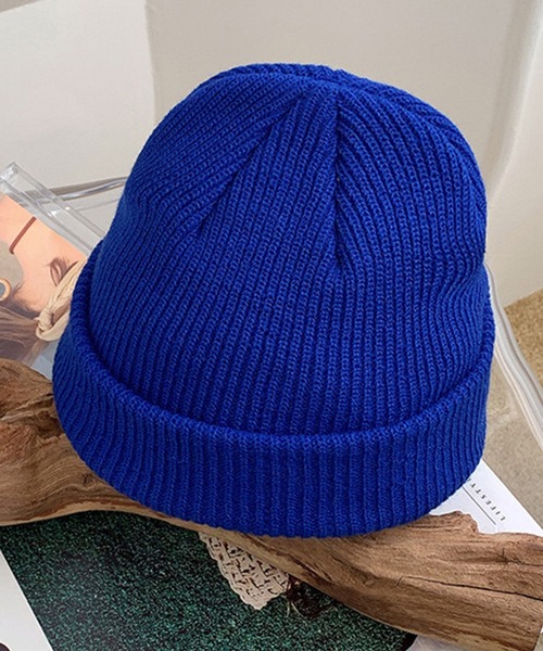 DAY CLOSET（デイ クローゼット）の「【non-no1.2月合併号掲載】レディース リブカラーカジュアルニットキャップ（ニットキャップ/ビーニー・レディース・イエロー/グリーン/オフホワイト/ブラウン/レッド/ブラック/オレンジ/グレー/ブルー・ONE SIZE）」の6枚目の写真