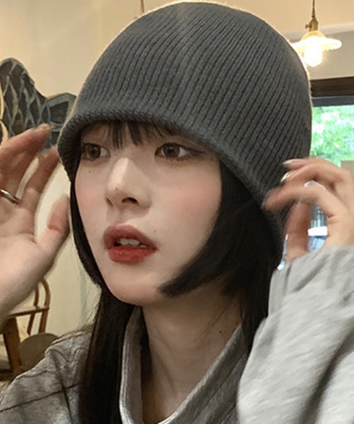 DAY CLOSET（デイ クローゼット）の「【non-no1.2月合併号掲載】レディース リブカラーカジュアルニットキャップ（ニットキャップ/ビーニー・レディース・イエロー/グリーン/オフホワイト/ブラウン/レッド/ブラック/オレンジ/グレー/ブルー・ONE SIZE）」の12枚目の写真