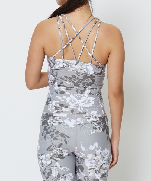 Julier Yoga and Relax(ジュリエヨガアンドリラックス)の「Julier Snow Flowerプリントショートトップス/パット付き(その他トップス・レディース・ホワイト/グレー/ベージュ・0/1)」の15枚目の写真