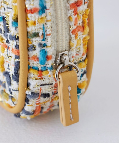EFOLE（エフォル）の「ツイード スクエア ミニ ポーチ（エコバッグ/サブバッグ・レディース・イエロー/ブルー・FREE）」の4枚目の写真