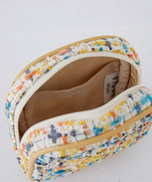 EFOLE（エフォル）の「ツイード スクエア ミニ ポーチ（エコバッグ/サブバッグ・レディース・イエロー/ブルー・FREE）」の6枚目の写真