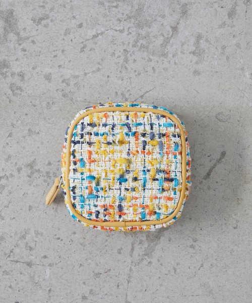 EFOLE（エフォル）の「ツイード スクエア ミニ ポーチ（エコバッグ/サブバッグ・レディース・イエロー/ブルー・FREE）」の9枚目の写真