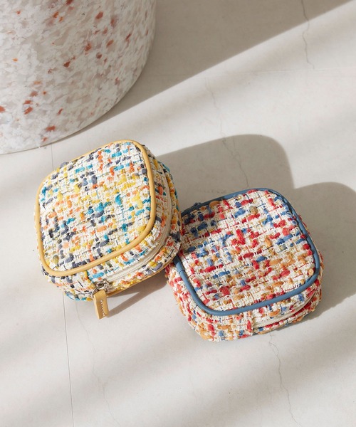 EFOLE（エフォル）の「ツイード スクエア ミニ ポーチ（エコバッグ/サブバッグ・レディース・イエロー/ブルー・FREE）」の10枚目の写真