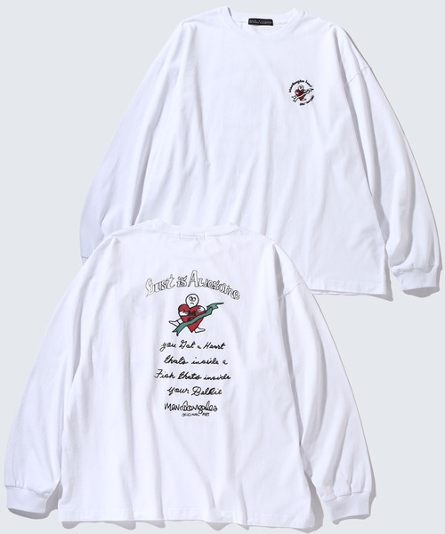 Mark Gonzales(マーク・ゴンザレス)の「【Mark Gonzales/マーク ゴンザレス】アートワークデザイン ビッグシルエットロングスリーブシャツ(Tシャツ/カットソー・メンズ・ブラック系1/ベージュ系2/ブラック系3/ブルー系3/ブルー系1/ホワイト系1/ホワイト系2/ベージュ系1/ブラック系2/ブルー系2/ホワイト系3/ベージュ系3・M/L/XL)」の1枚目の写真