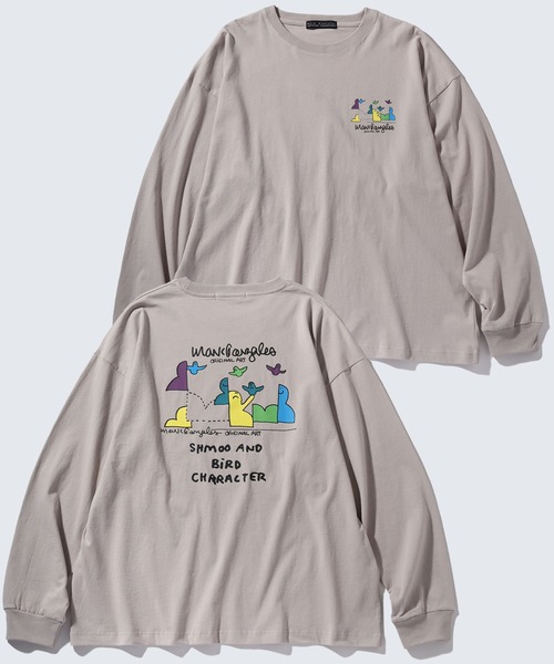 Mark Gonzales(マーク・ゴンザレス)の「【Mark Gonzales/マーク ゴンザレス】アートワークデザイン ビッグシルエットロングスリーブシャツ(Tシャツ/カットソー・メンズ・ブラック系1/ベージュ系2/ブラック系3/ブルー系3/ブルー系1/ホワイト系1/ホワイト系2/ベージュ系1/ブラック系2/ブルー系2/ホワイト系3/ベージュ系3・M/L/XL)」の7枚目の写真