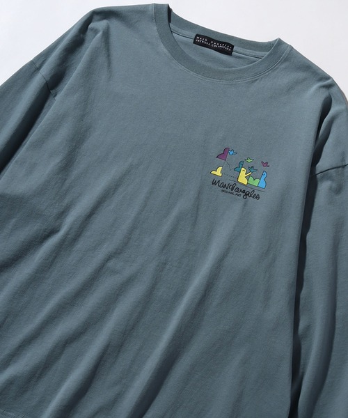 Mark Gonzales(マーク・ゴンザレス)の「【Mark Gonzales/マーク ゴンザレス】アートワークデザイン ビッグシルエットロングスリーブシャツ(Tシャツ/カットソー・メンズ・ブラック系1/ベージュ系2/ブラック系3/ブルー系3/ブルー系1/ホワイト系1/ホワイト系2/ベージュ系1/ブラック系2/ブルー系2/ホワイト系3/ベージュ系3・M/L/XL)」の14枚目の写真
