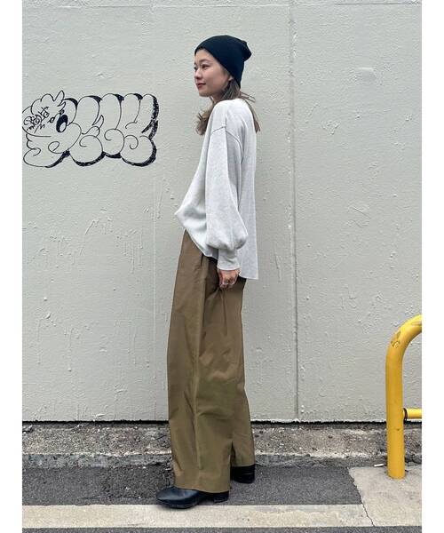 Ungrid（アングリッド）の「【WEB限定】スリーブボリュームワッフルロングスリーブTee（Tシャツ/カットソー・レディース・チャコールグレー/ネイビー/アイボリー/ブルー/レッド・FREE）」の12枚目の写真