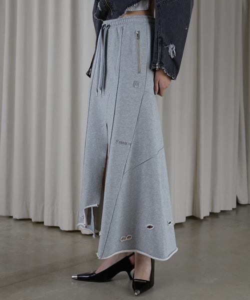 アウトシームスウェットマキシスカート/Outseam Sweatshirt Maxi