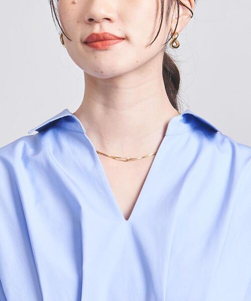 UNITED ARROWS(ユナイテッドアローズ)の「タック Vネック シャツブラウス(シャツ/ブラウス・レディース・オフホワイト/ライトブルー/ダークグレー・38/36)」の20枚目の写真