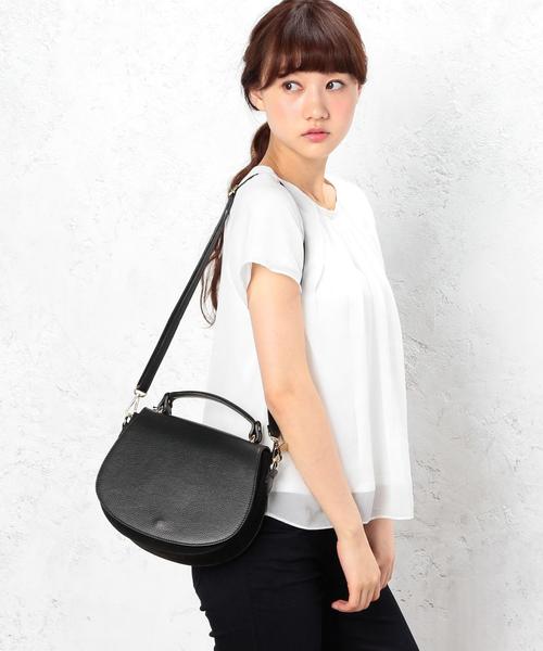 green label relaxing（グリーンレーベルリラクシング）の「MARCO BIANCHINI ラウンドポシェット（ショルダーバッグ・レディース・ブラック/ブラウン・フリー）」の10枚目の写真