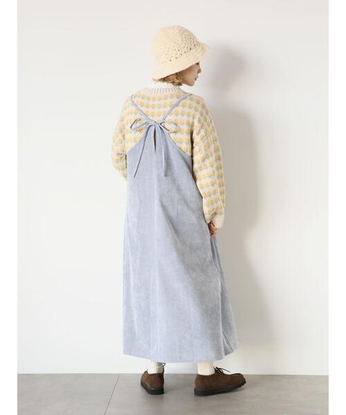 ehka sopo（エヘカソポ）の「花柄ジャカードプルオーバー（ニット/セーター・レディース・チャコールグレー/キナリ/ミント/ベージュ・F）」の20枚目の写真