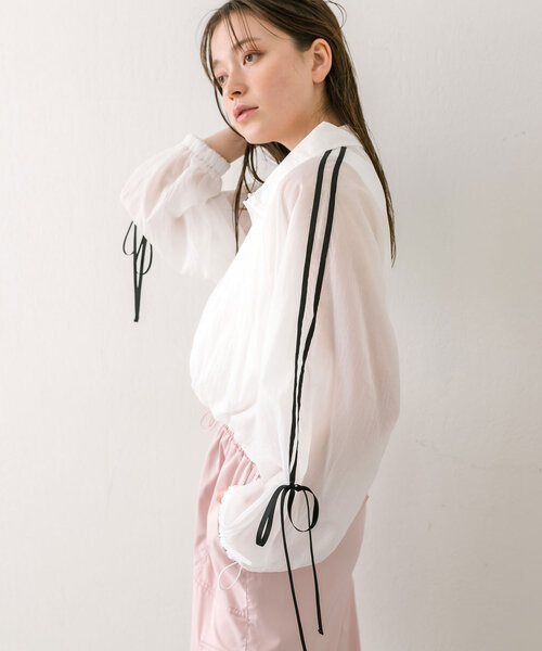 OLIVE des OLIVE(オリーブデオリーブ)の「リボンラインシアブルゾン 1041070130(ブルゾン・レディース・ブラック/グレー/オフホワイト・FREE)」の19枚目の写真