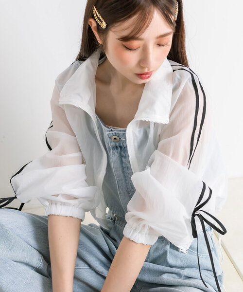 OLIVE des OLIVE(オリーブデオリーブ)の「リボンラインシアブルゾン 1041070130(ブルゾン・レディース・ブラック/グレー/オフホワイト・FREE)」の21枚目の写真