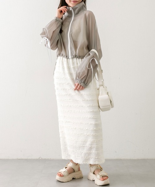 OLIVE des OLIVE(オリーブデオリーブ)の「リボンラインシアブルゾン 1041070130(ブルゾン・レディース・ブラック/グレー/オフホワイト・FREE)」の11枚目の写真