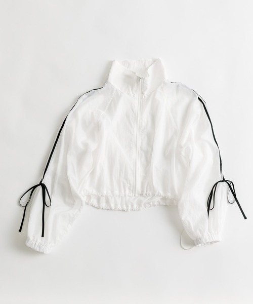 OLIVE des OLIVE(オリーブデオリーブ)の「リボンラインシアブルゾン 1041070130(ブルゾン・レディース・ブラック/グレー/オフホワイト・FREE)」の14枚目の写真