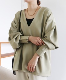 reca | Vネックパフスリーブプルオーバー(その他トップス)