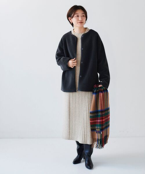 le.coeur blanc(ルクールブラン)の「Iラインリブデザインニットスカート(スカート・レディース・ブラウン/ベージュ・38)」の18枚目の写真