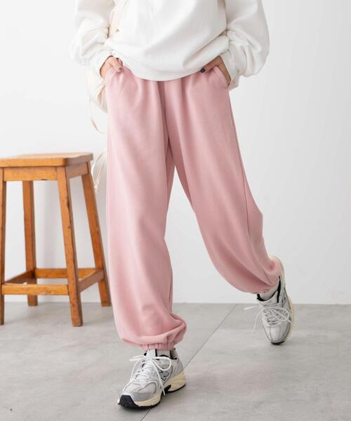 WEGO（ウィゴー）の「WEGO/スウェットジョガーパンツ（スウェットパンツ・レディース・杢グレー/ブラック/アイボリー/サックスブルー/ライトピンク・MEDIUM/SMALL）」の5枚目の写真