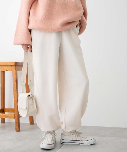 WEGO（ウィゴー）の「WEGO/スウェットジョガーパンツ（スウェットパンツ・レディース・杢グレー/ブラック/アイボリー/サックスブルー/ライトピンク・MEDIUM/SMALL）」の2枚目の写真