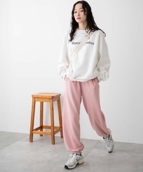 WEGO（ウィゴー）の「WEGO/スウェットジョガーパンツ（スウェットパンツ・レディース・杢グレー/ブラック/アイボリー/サックスブルー/ライトピンク・MEDIUM/SMALL）」の10枚目の写真