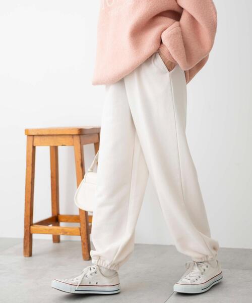 WEGO（ウィゴー）の「WEGO/スウェットジョガーパンツ（スウェットパンツ・レディース・杢グレー/ブラック/アイボリー/サックスブルー/ライトピンク・MEDIUM/SMALL）」の14枚目の写真