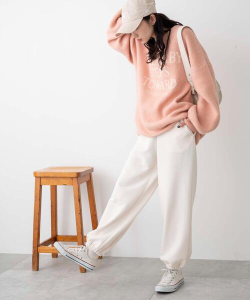 WEGO（ウィゴー）の「WEGO/スウェットジョガーパンツ（スウェットパンツ・レディース・杢グレー/ブラック/アイボリー/サックスブルー/ライトピンク・MEDIUM/SMALL）」の16枚目の写真