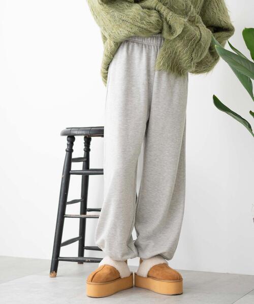 WEGO（ウィゴー）の「WEGO/スウェットジョガーパンツ（スウェットパンツ・レディース・杢グレー/ブラック/アイボリー/サックスブルー/ライトピンク・MEDIUM/SMALL）」の20枚目の写真