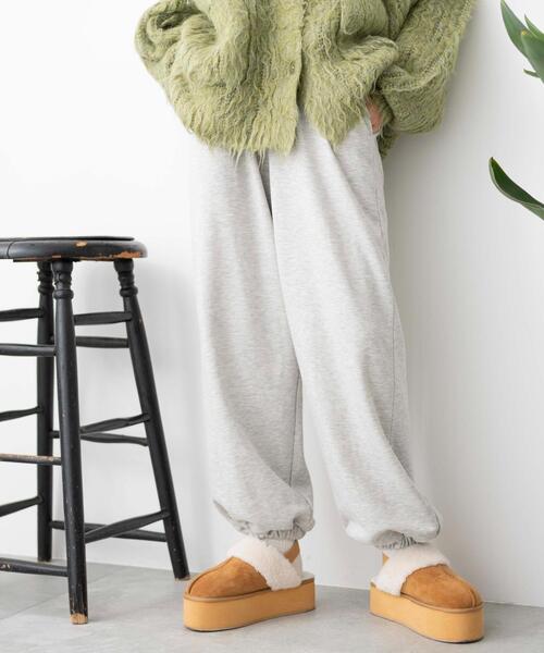 WEGO（ウィゴー）の「WEGO/スウェットジョガーパンツ（スウェットパンツ・レディース・杢グレー/ブラック/アイボリー/サックスブルー/ライトピンク・MEDIUM/SMALL）」の21枚目の写真