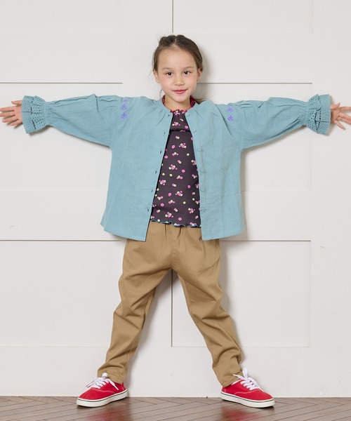 A BOND（アボンド）の「レースカフブラウス（90～150cm）（シャツ/ブラウス・キッズ・ブラック/ライトブルー・90/100/110/120/130/140/150）」の11枚目の写真