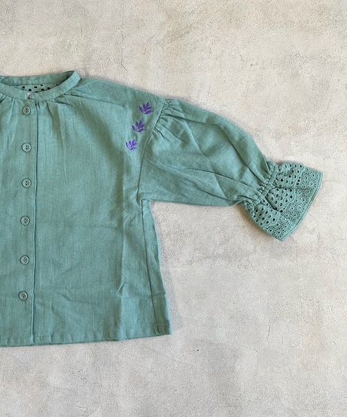 A BOND（アボンド）の「レースカフブラウス（90～150cm）（シャツ/ブラウス・キッズ・ブラック/ライトブルー・90/100/110/120/130/140/150）」の4枚目の写真