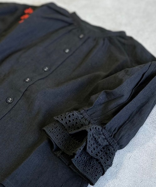A BOND（アボンド）の「レースカフブラウス（90～150cm）（シャツ/ブラウス・キッズ・ブラック/ライトブルー・90/100/110/120/130/140/150）」の14枚目の写真
