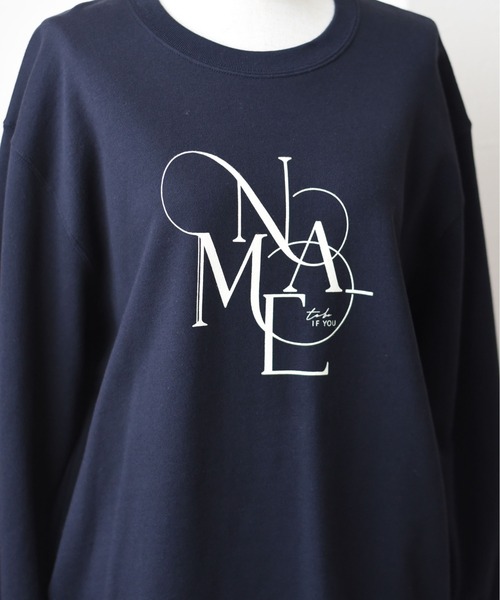Eimee Law(エイミーロウ)の「NAMEラバースウェット(スウェット・レディース・オフホワイト/ネイビー・38)」の6枚目の写真