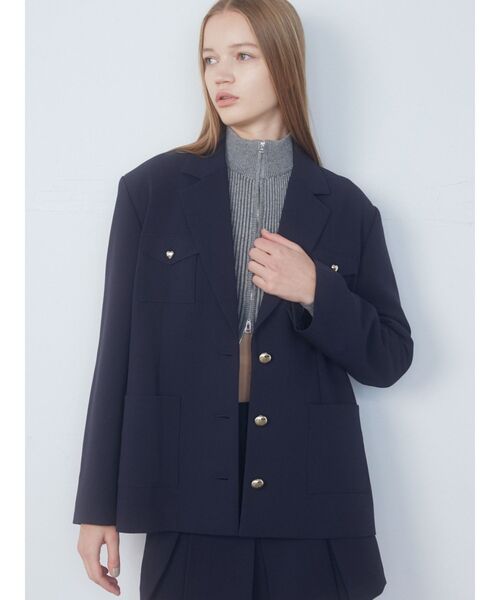 EMODA(エモダ)の「シングルブレザージャケット(テーラードジャケット・レディース・ベージュ/ネイビー/グレー・FREE)」の19枚目の写真