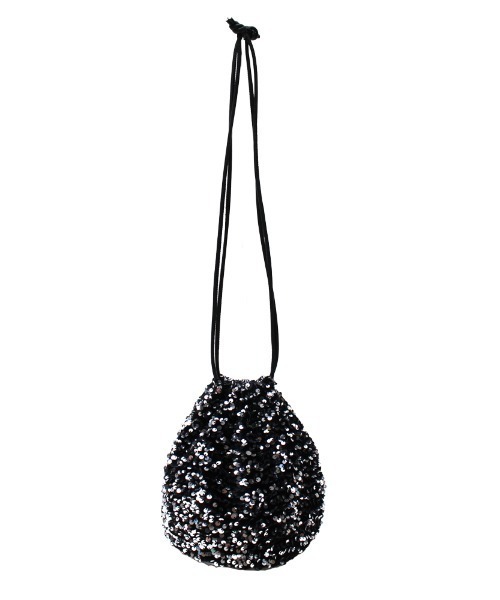 Per sist ence（パーシエンス）の「スパンコールキラキラ巾着ショルダー（ショルダーバッグ・レディース・ブラック/グレー/ブラウン/A/シルバー・FREE）」の4枚目の写真