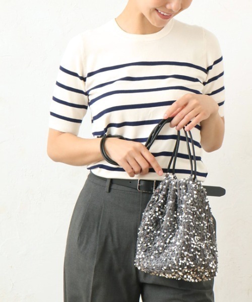 Per sist ence（パーシエンス）の「スパンコールキラキラ巾着ショルダー（ショルダーバッグ・レディース・ブラック/グレー/ブラウン/A/シルバー・FREE）」の8枚目の写真