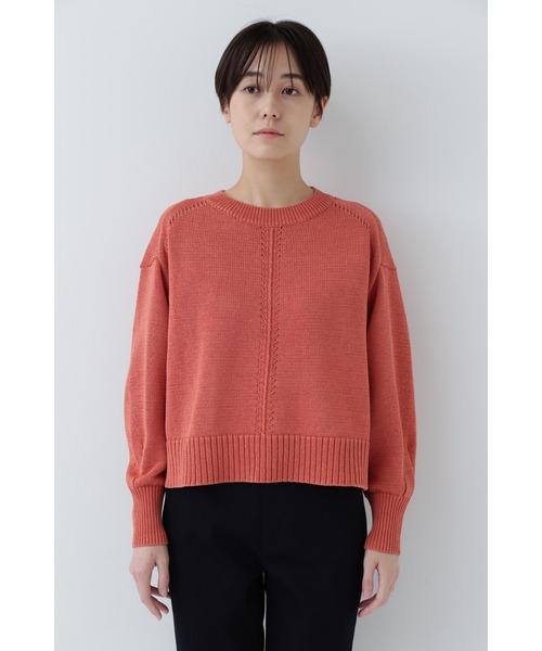 human woman（ヒューマンウーマン）の「◆ギマコットンプルオーバー（ニット/セーター・レディース・グレー系その他/ホワイト系その他/ピンク/ブルー・MEDIUM）」の17枚目の写真