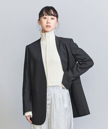 アセテートブレンド カラーレス ジャケット