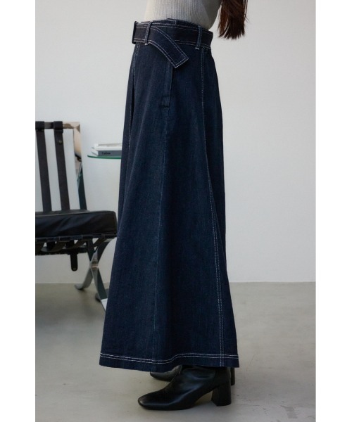 AZUL by moussy（アズールバイマウジー）の「ボックスプリーツデニムスカート（スカート・レディース・ライトブラック/ワンウォッシュ・SMALL/MEDIUM）」の17枚目の写真