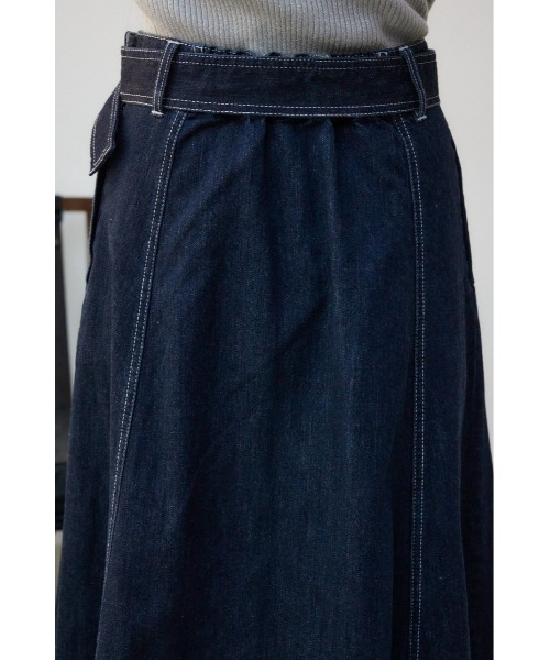 AZUL by moussy（アズールバイマウジー）の「ボックスプリーツデニムスカート（スカート・レディース・ライトブラック/ワンウォッシュ・SMALL/MEDIUM）」の20枚目の写真