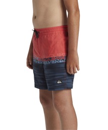 Quiksilver（クイックシルバー）の「EVERYDAY WORDBLOCK V/クイックシルバーキッズウエストゴムサーフトランクス・ボードショーツ(水着)（水着）」