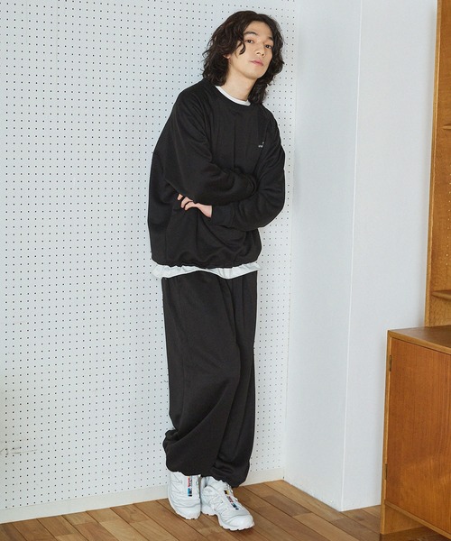 The unormwind(ザアンノームワインド)の「【セットアップ対応】ブランド刺繍ロゴ裾ドローコードラグラン配色長袖アーバンスウェット(スウェット・メンズ・ネイビー/杢グレー/カーキ/ブラック・XL/L/M/S)」の13枚目の写真