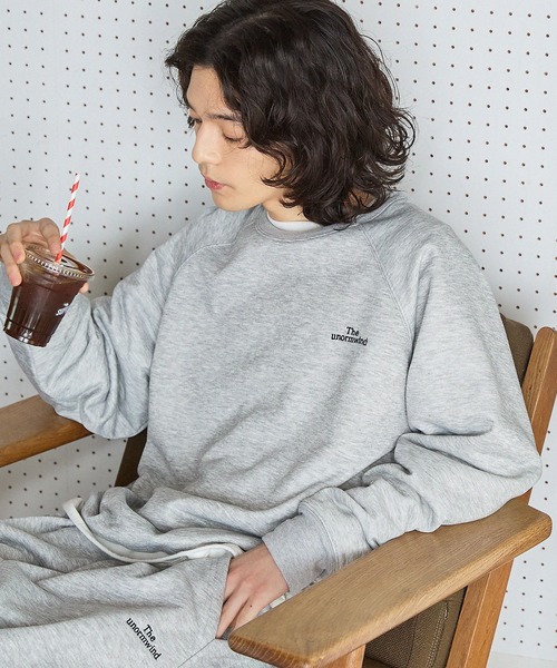 The unormwind(ザアンノームワインド)の「【セットアップ対応】ブランド刺繍ロゴ裾ドローコードラグラン配色長袖アーバンスウェット(スウェット・メンズ・ネイビー/杢グレー/カーキ/ブラック・XL/L/M/S)」の22枚目の写真